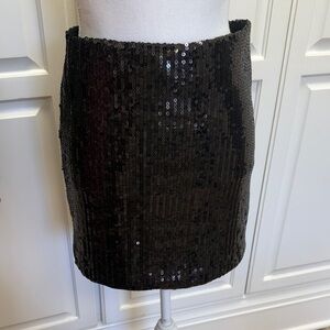 Xhilaration Black Sequin Mini Skirt